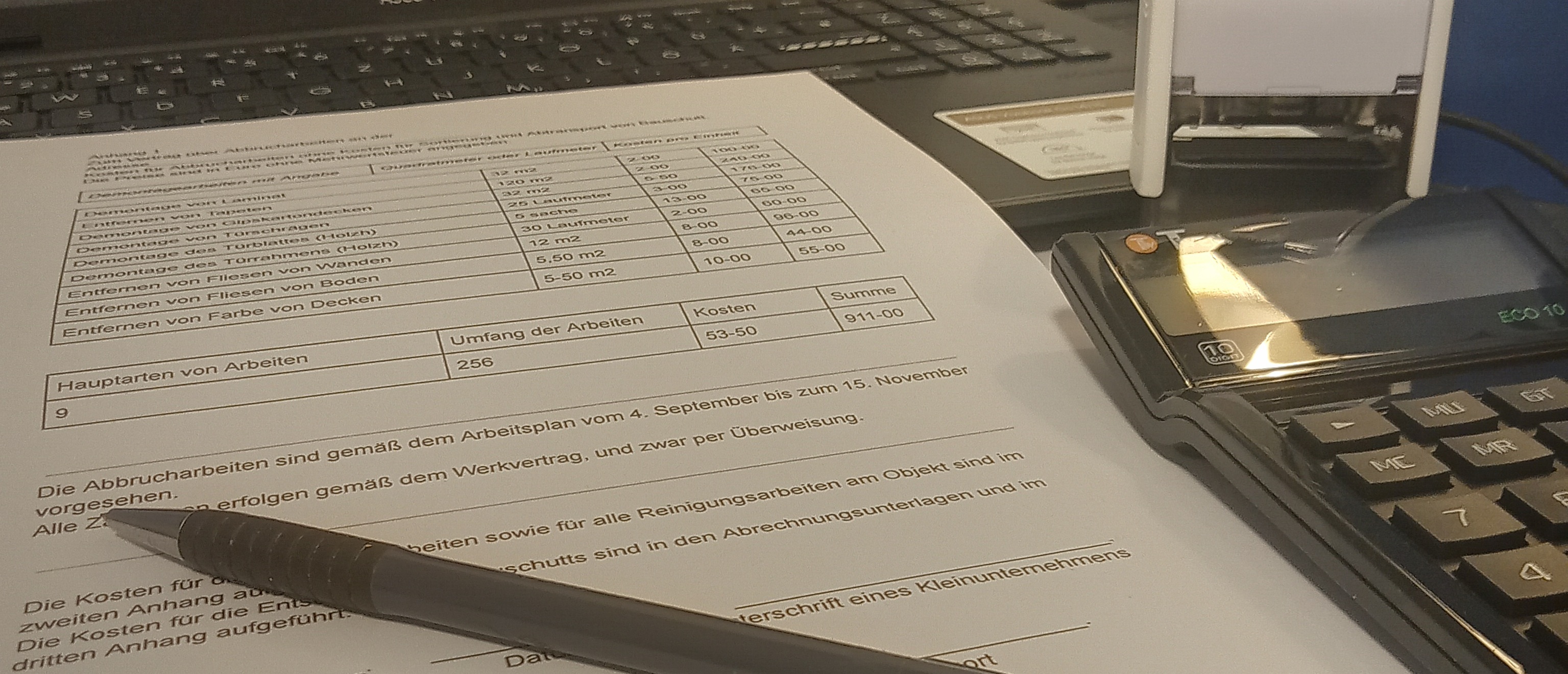 Abbrucharbeiten in der Wohnung